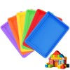 Sibba 6 Pack Multicolor Plastic Art Trays Colorful Activity Crafts