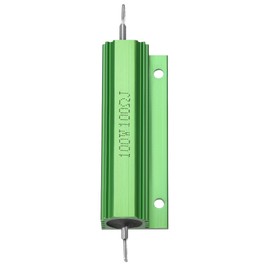 uxcell 2 Pcs Aluminum Case Resistor 100W 100 Ohm Wirewound Green for LED Replacement Converter 100W 100RJ