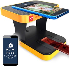 KLIM K2 Mobile Film Scanner 35mm + New 2024 + Positive & Negative Scanner + Slide Scanner + Photo Scanner + 35mm Color Film Developing Kit Essential + Your own 35mm Film Developing Service at Home