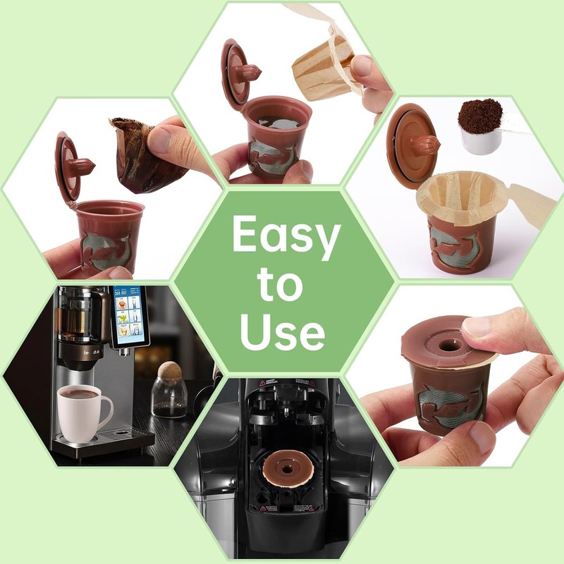 Aussen Disposable Coffee Paper Filters Replacement Kerig Filter Fit All