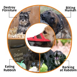 TANDD Dog Muzzle for Small Medium Large Dogs, Air Mesh Breathable and Drinkable Dog Muzzles for Anti-Biting Anti-Barking Licking