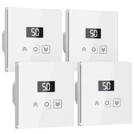 Tallifun Smart Roller Shutter Switch with Percentage Display, WiFi Blind Switch with LCD Screen, Shutter Control Works with Alexa/Google Assistant/Siri, Requires Neutral Conductor 80 x 80 mm