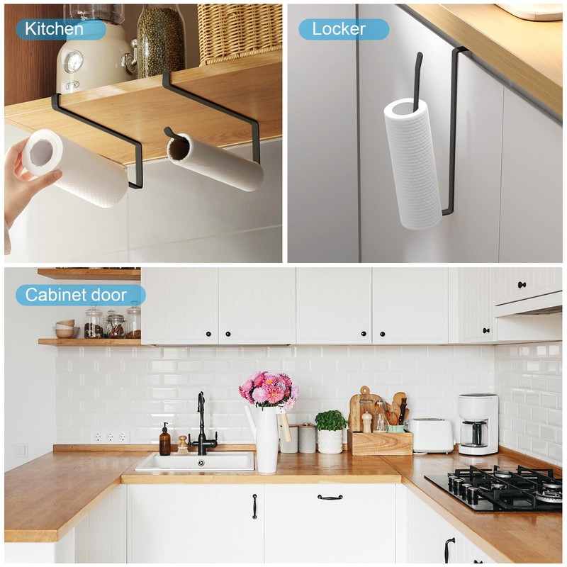 Vicloon Kitchen Roll Holder without Drilling, Pack of 2 Paper
