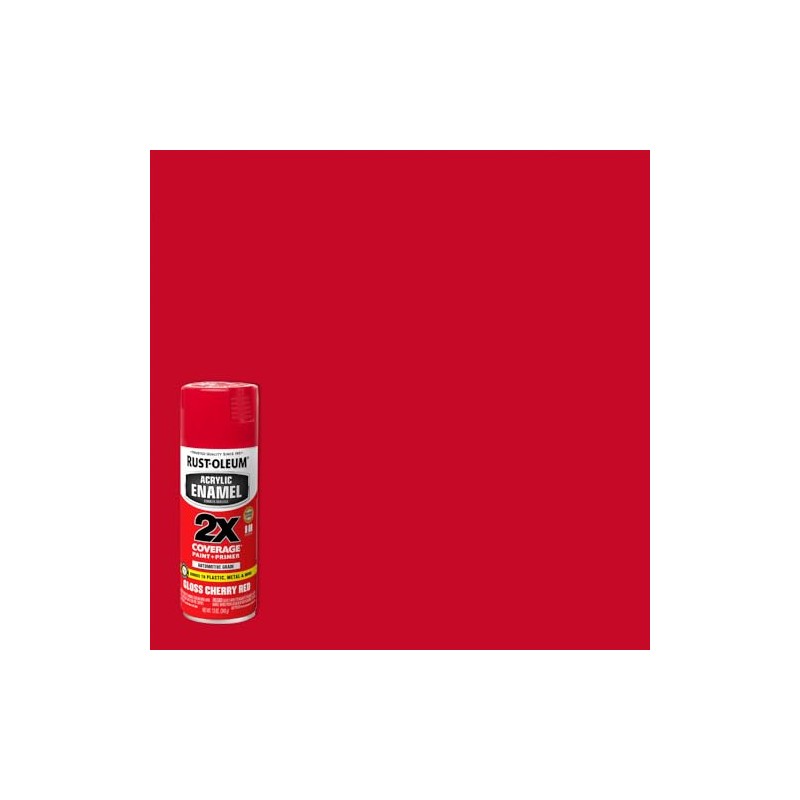 Rust-Oleum 271920-6PK Acrylic Enamel 2X Spray Paint, 12 oz, Gloss