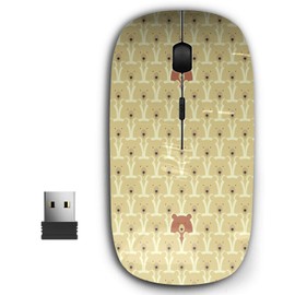 2.4G Ergonomic Portable USB Wireless Mouse for PC, Laptop, Computer, Notebook with Nano Receiver ( Bears Cartoon )