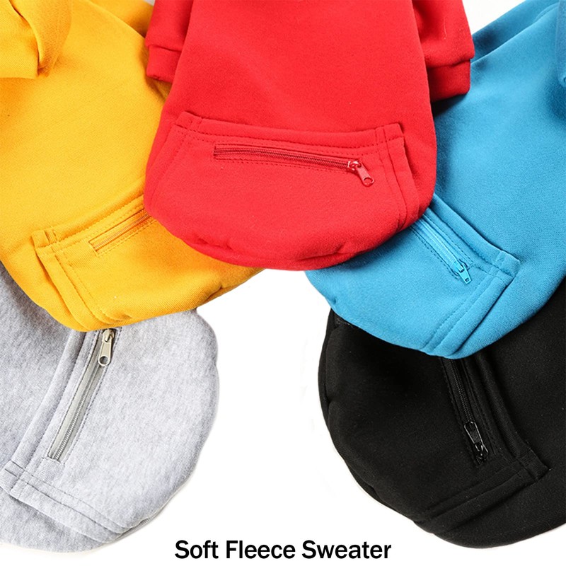 PETCARE Dog Hoodies Pet Small Dog Sweater Black Warm Soft