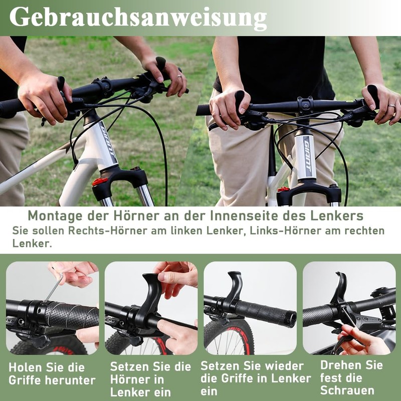 Treki Pack of 2 Bicycle Handlebar Ends Adjustable Bicycle Steering