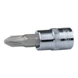 KS Tools 918.1469 1/4 Inch Chrome Plus Bit Socket, PH2