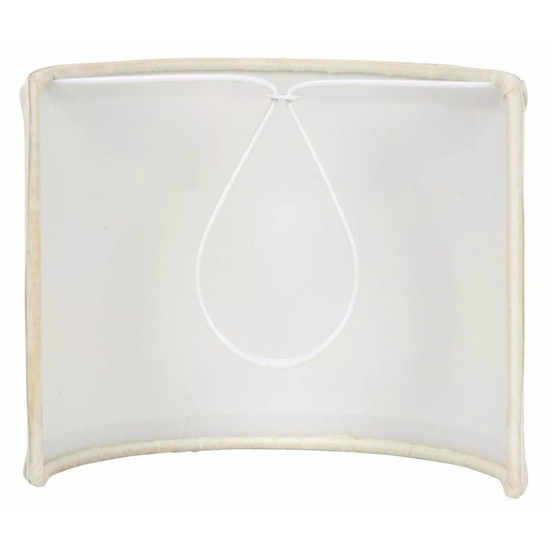 Upgradelights Eggshell Silk 6 Inch Wall Sconce Shield Lamp Half