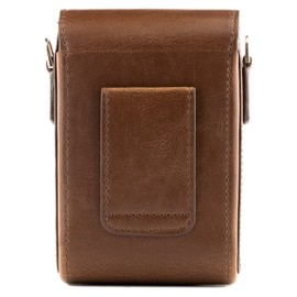 MegaGear Leather Camera Case with Strap Compatible with Canon PowerShot G7 X Mark III, G7 X Mark II, G7 X,Dark Brown