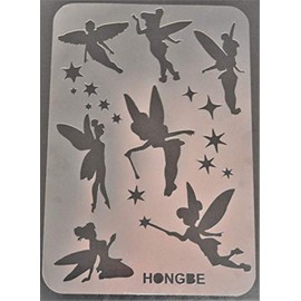 HONGBE Fairies Wall Stencil Airbrush Painting No 44