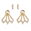 nOir Yukon Clear Sparkling CZ Stones Gold-tone 2 Zig Zag