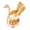 Coffee Spoon Holder Elegant Swan Shaped Alloy Mirror Polish Rich