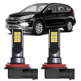 XFLHEHD CRV LED Fog Lights Fits for 2007-2020 Honda CRV, 300% Brightness, 6500K Cool White, 2pcs Plug and Play CRV Fog Light Blubs Package Replacement