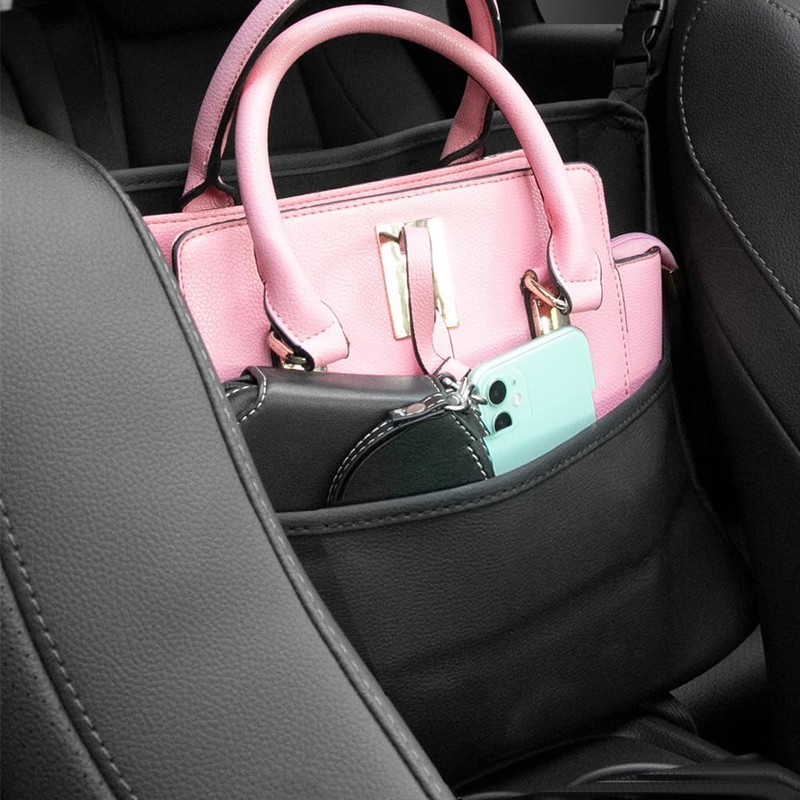 OtpOutopa Car Handbag Holder Between Seats, PU Leather Large Capacity