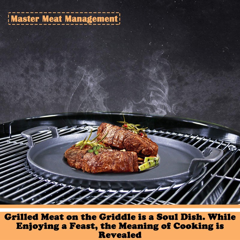 Hisencn 7421 Gourmet BBQ System Griddle for Weber 22 1/2