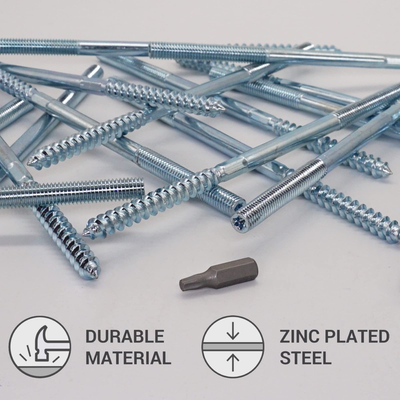SKIR'CO Pack of 15 Hanger Bolts M8 x 180 mm