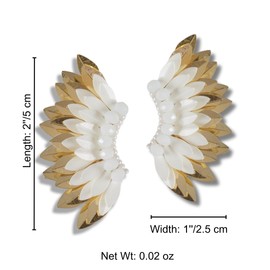 Angel wing earrings for women, Small statement Handmade Prom Earrings, Wings stud for girls, Beaded Butterfly winged Earrings