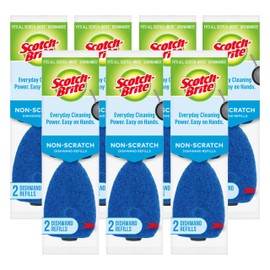 Scotch-Brite Scotch-Brite Non-Scratch Dishwand Refill, 14 Dish Wand Sponge Refills, Removes Stuck-on Food, Best for Nonstick Pots and Pans, Glass, Tubs & Showers, Fits all Scotch Brite Dishwands