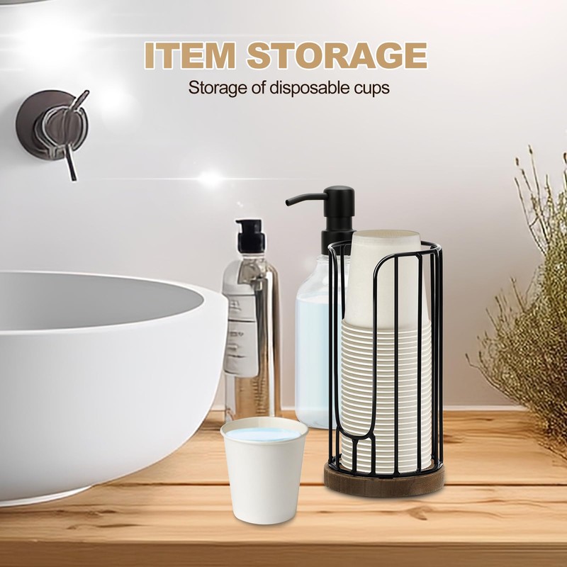 Heightened Rural Style Bathroom Cup Dispenser, Small Disposable Paper Cup