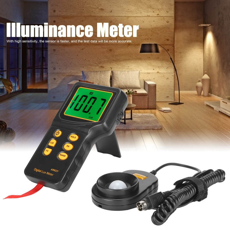 Illuminance Meter Photometric Measurement Data Retention Accurate High Sensitivity 3‑Gear