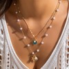 Stocking Stuffers Gifts for Women Shell Charm Necklace Pearl Beach