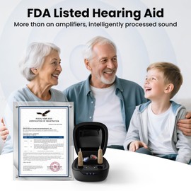 Hearing Aids for Seniors - 32-Channel DSP Rechargeable Hearing Aids with Noise Cancelling & 180H Playtime, 5 Modes Volume Control, Comfortable RIC Design, Easy Setup