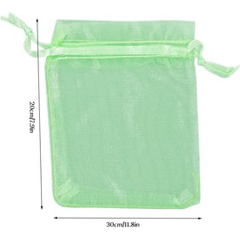 Jiawu Bolsas de Protección de Frutas, 100 Bolsas de Malla de Organza para Frutas, Bolsas de Barrera de Malla Reutilizables, Bolsa de Malla para Cubrir árboles Frutales con Cordón (20 * 30cm)