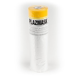 PlazMask Pre-Taped Masking Film, 5-Feet X 65-Feet | PlazMask