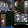 LYHOPE Solar Fence Lights Outdoor, IP65 Waterproof Solar Lights for