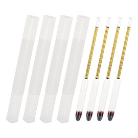 OLYCRAFT 4pcs Glass Hydrometer Alcohol 0-200 Proof and 0-100 Tralle Alcohol Hydrometer Digital Hydrometer Glass Alcohol Measuring Device for Brewing, Lab Supplies