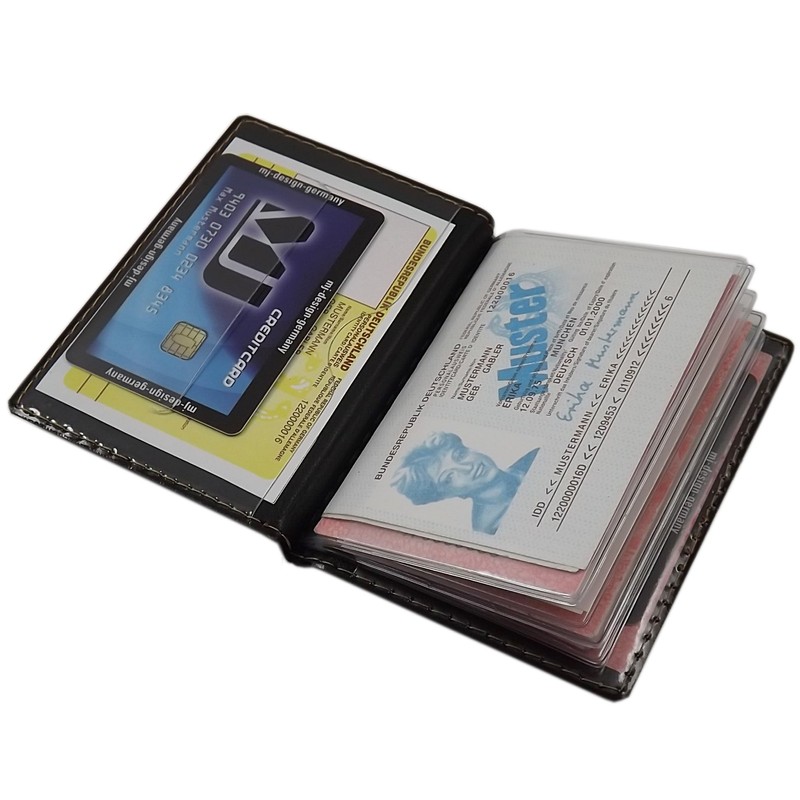 myledershop Elegant ID Card Holder / ID Card Holder with