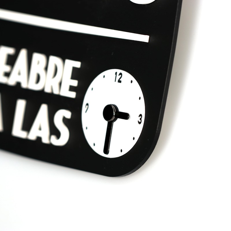 Abierto Cerrado Sign Vuelvo Enseguida with Suction Cup, Vintage Retro