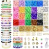 Redtwo 3400 Pcs Clay Beads Bracelet Making Kit, Friendship Bracelet