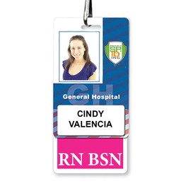 RN BSN Badge Buddy - Vertical- Heavy Duty Spill Proof & Tear Resistant Card - 2 Sided- Quick Role Identifier Name Tag Buddies for BSN Registered Nurses - Specialist ID USA Printed (1, Hot Pink)