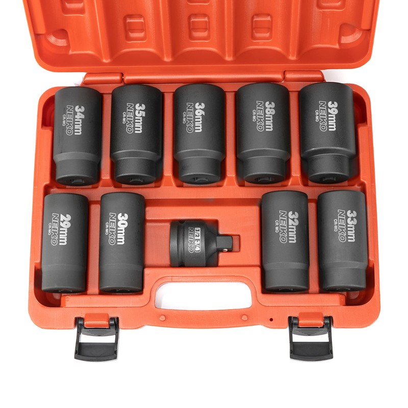 NEIKO 02531A 10 Piece 12 Point Socket Set 1/2” Drive,