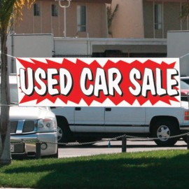 AutoDealerSupplies 3 x 20 ft Used Car Sale Banner with FREE SHIPPING