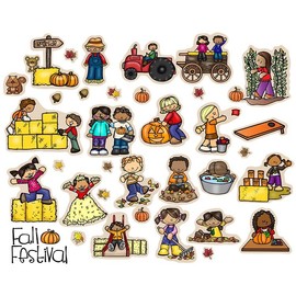 Fall Felt Board Fun 35 Pieces Plus Activity Pages Autumn Festival Time Story Flannelboard Set Kids