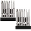 Saipe 12PCS Magnetic Square Head Screwdriver Bits Set 2 Inch