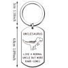 QMVMV Funny Uncle Gifts Unclesaurus Keyring from Niece Nephew Birthday