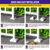 Hulave Split Post Base Cover, Fits 1.25"x1.25" Post/3.5"x3.5" Base, for