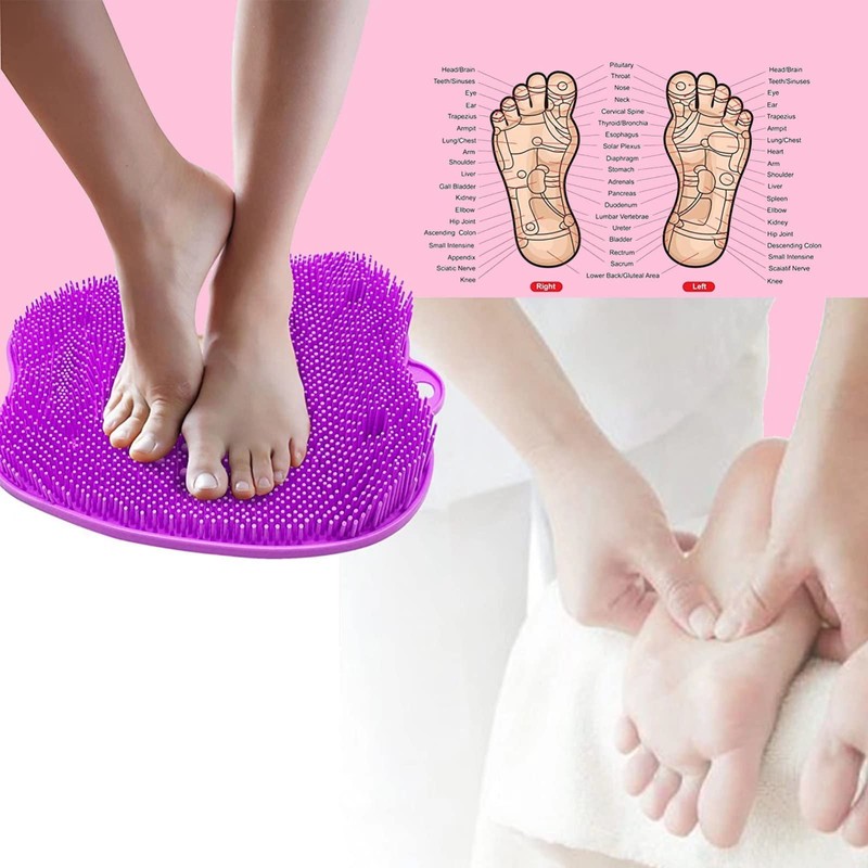 Large Silicone Foot Scrubber Shower Foot Mat Foot Clean Massager