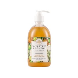 Wavertree & London Natural Liquid Soap Bottle with Dispenser Pump, Pineapple, Coconut & Lime Scented Liquid Hand Soap for Bathroom, Kitchen - Australia Made Moisturizing Body & Hand Wash Soap