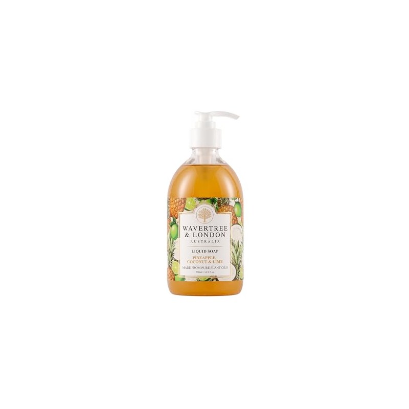 Wavertree & London Natural Liquid Soap Bottle with Dispenser Pump,