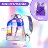 Mochila Pequeña Transparente Multicolor Para Niñas (Púrpura)