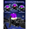Bike Bell with RGB Lights, Bike Bell for 19-31.8mm Bicycle