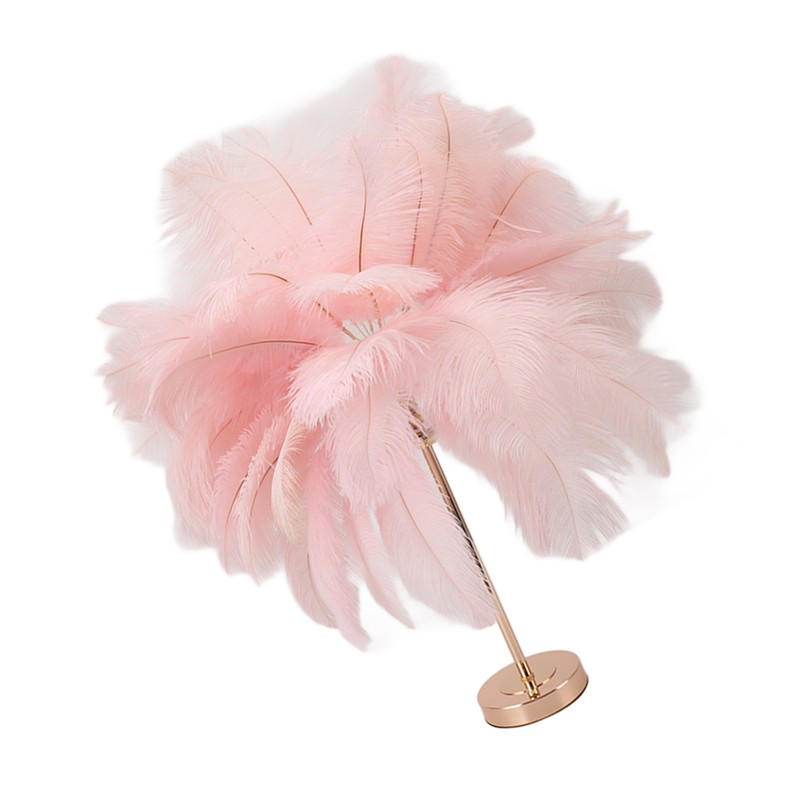 Ostrich Feather Table Lamp Rechargeable Modern Romantic Decoration Lamp Bedroom
