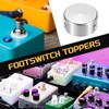 MECCANIXITY 12 Pcs Footswitch Toppers Guitar Pedal Button Caps Metal