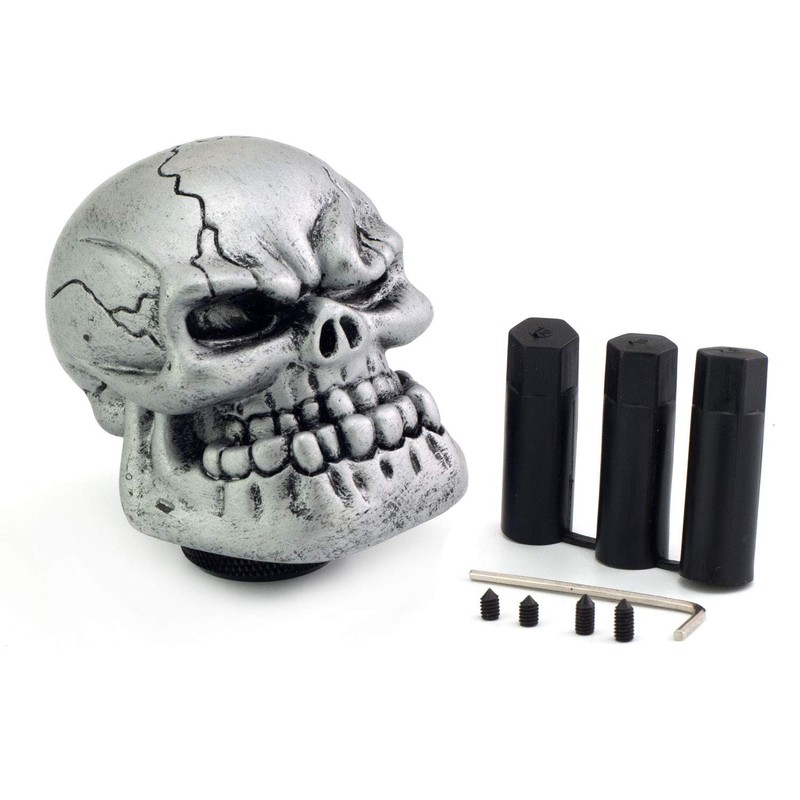 Thruifo Skull Gear Stick Shift Knob, Big Teeth Devil Head