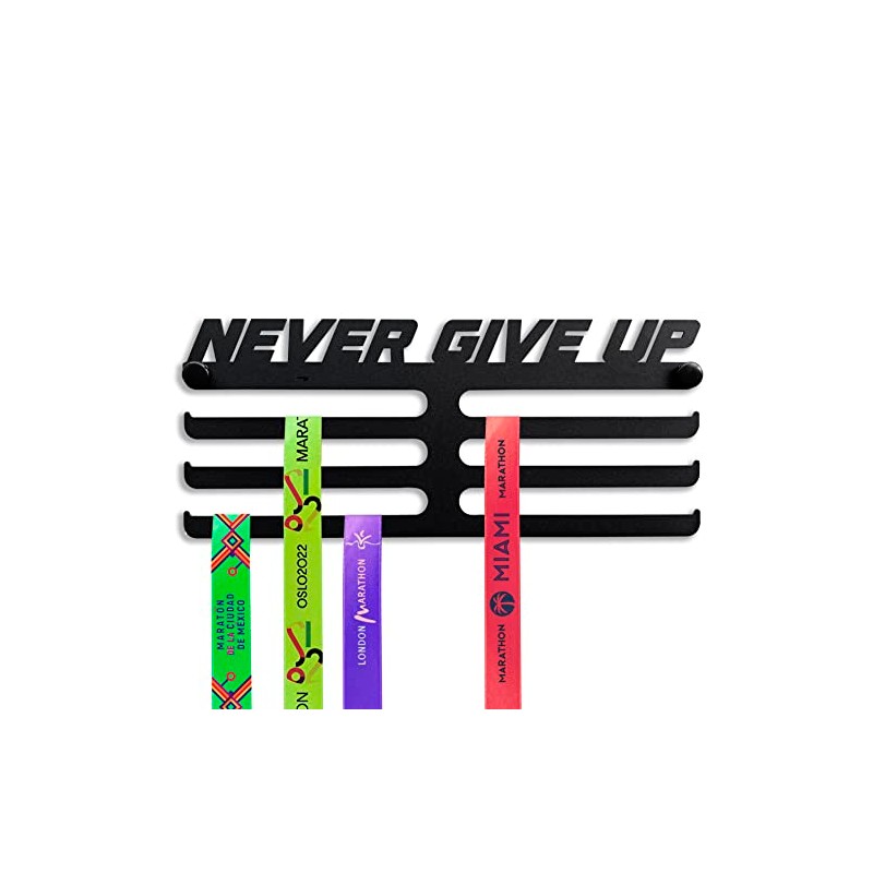 Medal and Back Hanger 100% Steel (Never Give Up)